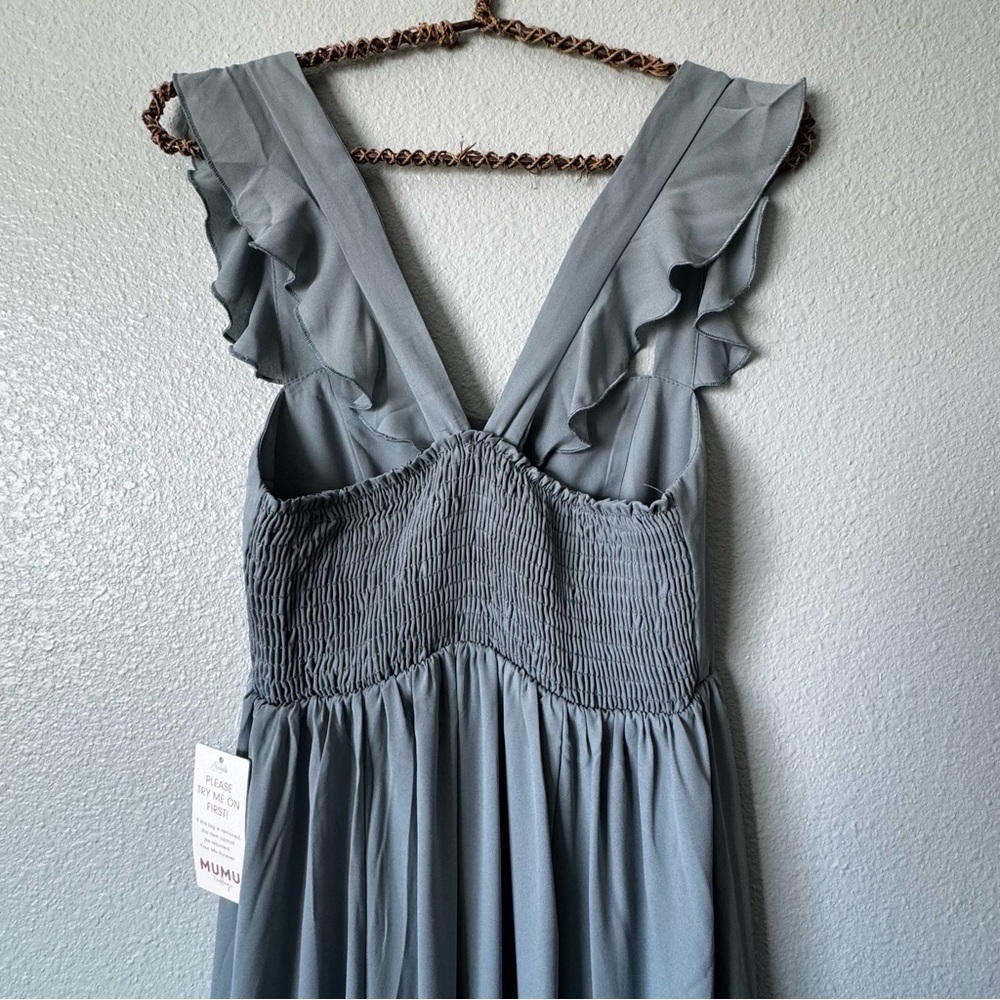 Show Me Your Mumu Small Silver Sage June Maxi, Prom, Bridesmaid, Maternity New - Picture 10 of 16